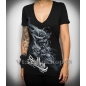 Camiseta Sullen smokey skull woman
