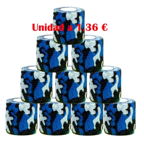 GRIP COVER MILITARY BLUE 50 mm 12 units