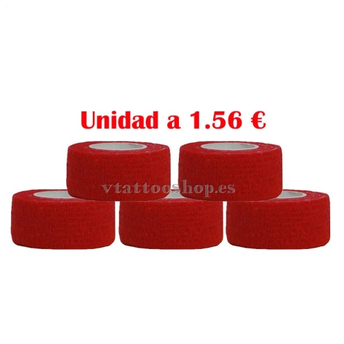 cohesive bandage red 25 mm 5 units