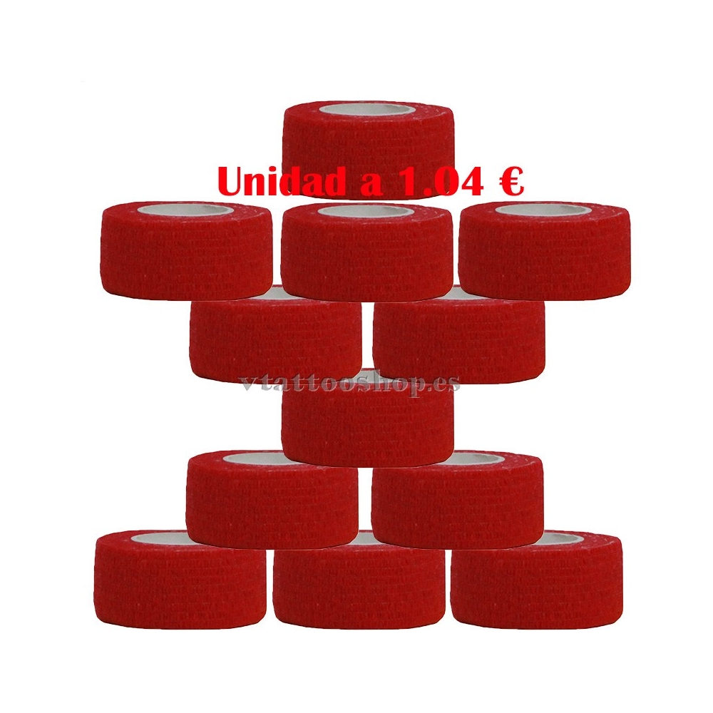 Cubre grip rojo 25 mm 12 unidades
