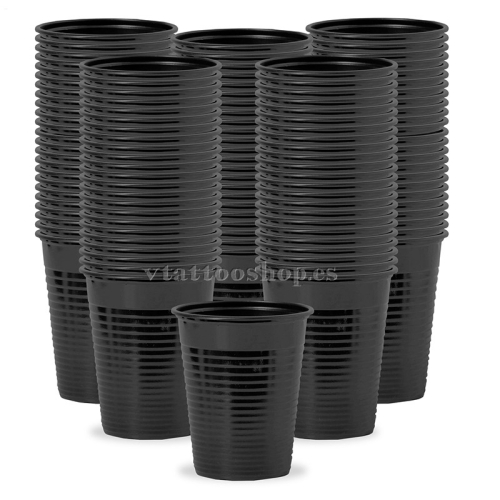 Vasos de plástico negros 80 U
